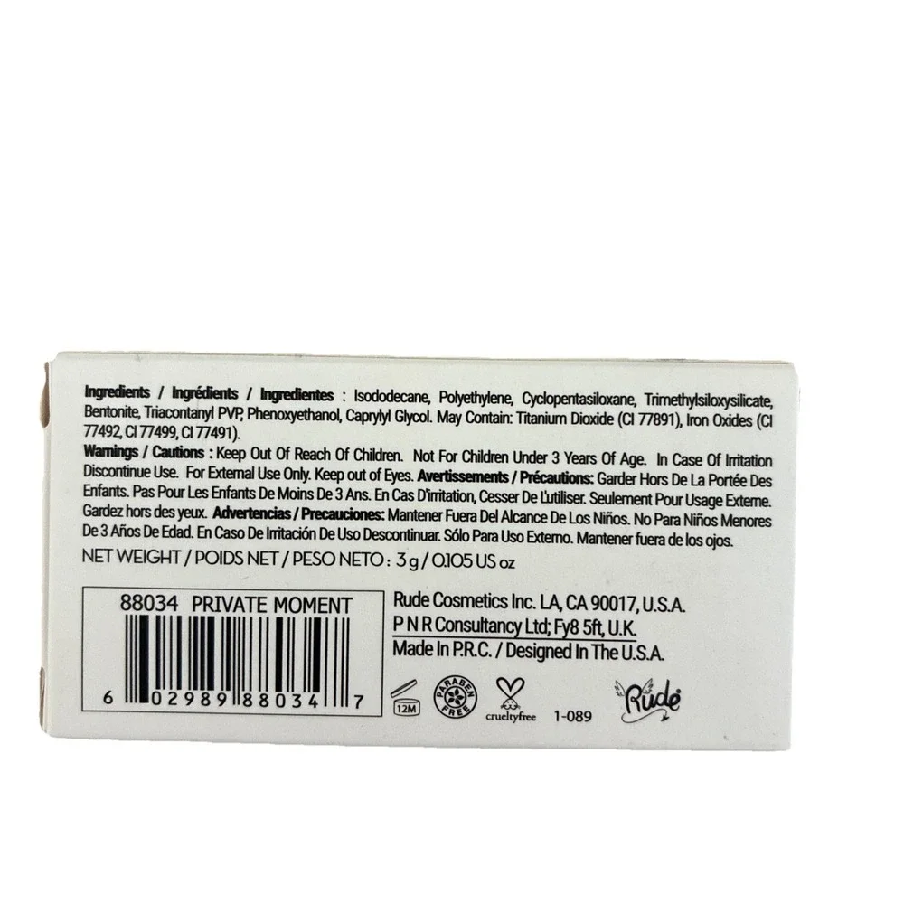 Rude Cosmetics Peepshow Brow &‎ Eyeliner Cream  Private Moment 88034 NEW